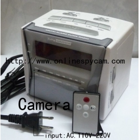 Bedroom Spy Camera Alarm Clock Radio Camera 32GB Motion Activated with Remote Control